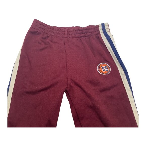 Athletic Works Burgundy Sweat Pants Baby Girl 18M Multicolor Stripes 85 Ball - Picture 5 of 8